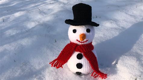 Gestrickter Schneemann Youtube