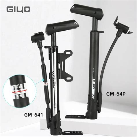 GIYO Protable Bicycle Pump With Gauge 140psi High Pressure Floor