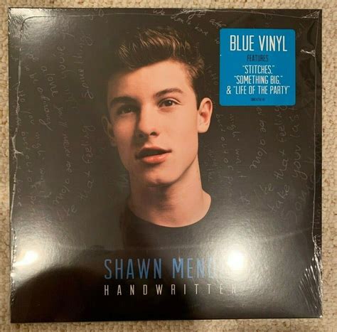 Shawn Mendes Handwritten 2015 Limited Edition Blue Colored Vinyl LP ...