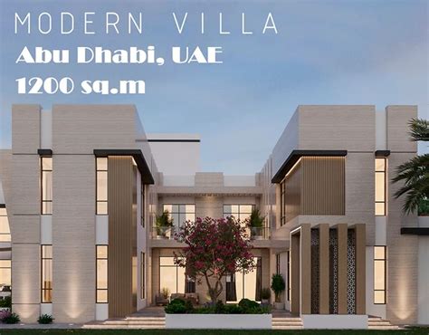 An Advertisement For Modern Villa In Abu Dhab Usa