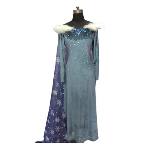 Olafs Adventure Princess Elsa Anna Cosplay Costume Adult Women Christmas Winter Elsa Dress