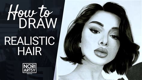 How To Draw Realistic Hair Tutorial Nori Artsy Youtube