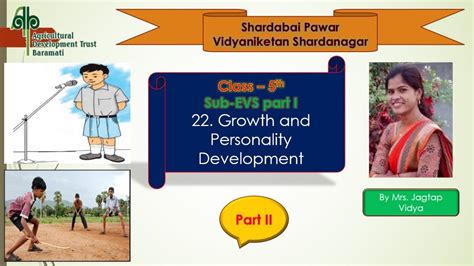 5th Std Chapter No 22 Growth And Personality Development Part II By Mrs