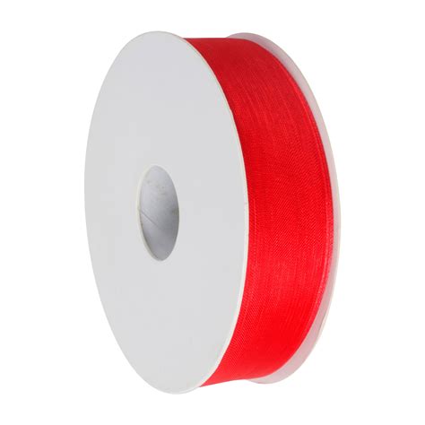 Jongeneel Verpakkingen Rol Organzalint 25 Mm 50 Mtr Rood