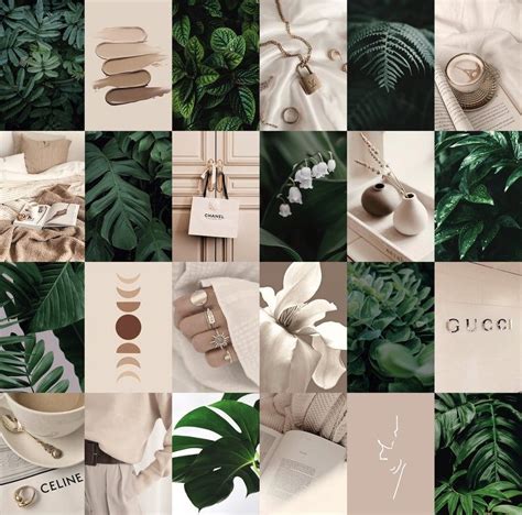 100pcs Boujee Boho Wall Collage Kit Aesthetic 1 Botanical Etsy