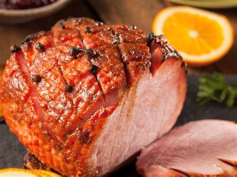 Honey And Mustard Glazed Gammon Golden Pear Food