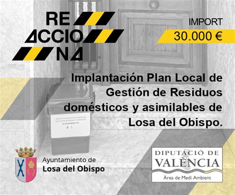 Plan Reacciona 2022 Implantación Plan Local de Gestión de Residuos