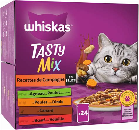 Whiskas Repas Pour Chat Sachets Fra Cheur Lot De Packs X G