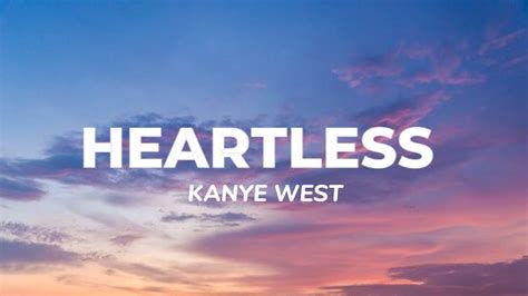 Kanye West Heartless Lyrics Youtube