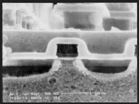 Annotated SEM Microphotograph Of The Cross Section Of The 0 25 M