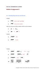 Assignment Sheet WA8 MAT 115 Mar18 1 Docx MAT 115 INTERMEDIATE