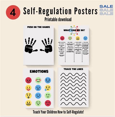 Printable Self Regulation Posters Behavior Support And Emotional