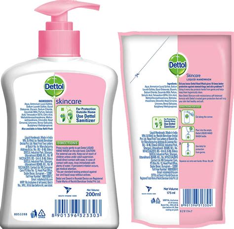 Buy Dettol Skincare Handwash Pump Free Skincare Refill 200ml 175ml Online And Get Upto 60 Off