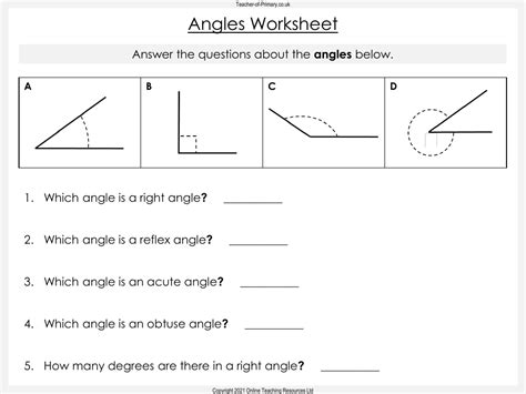 Angles Worksheet Angles Worksheet Teaching Math 4th Grade Math