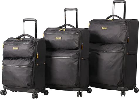 Lucas Designer Luggage Collection 3 Piece Softside Expandable Ultra