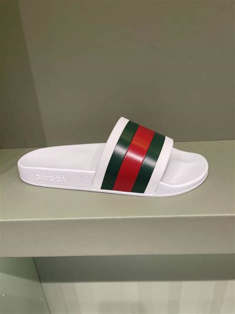 Gucci White Slides Men S Fashion Footwear Flipflops And Slides On