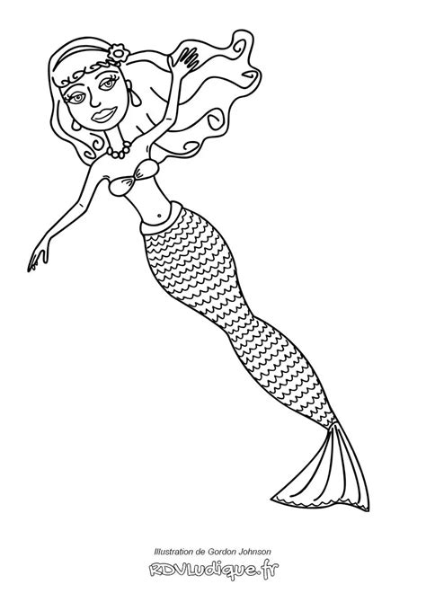 Coloriage Sirene Dessin Sirene A Imprimer Rdvludique