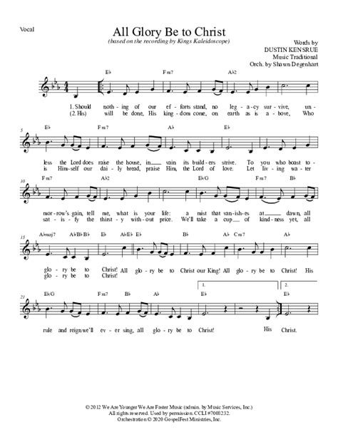 All Glory Be To Christ Sheet Music PDF (Grace Worship) - PraiseCharts