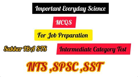 Important Everyday Science MCQS For Job Preparation Test IBA Sukker