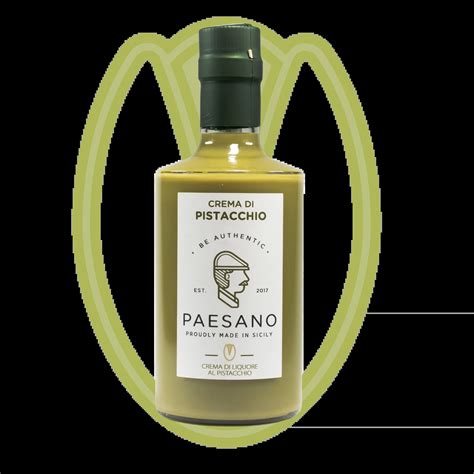 Sicilian Pistachio Cream Liqueur Paesano Be Authentic