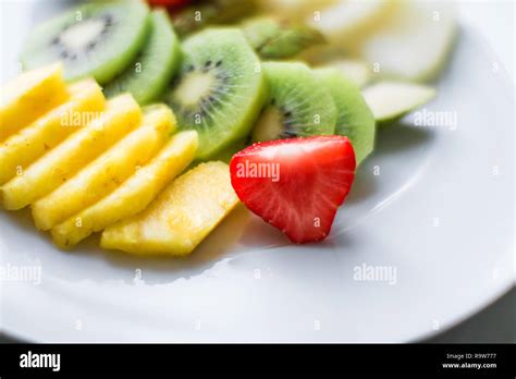 fruit plate served - fresh fruits and healthy eating styled concept ...