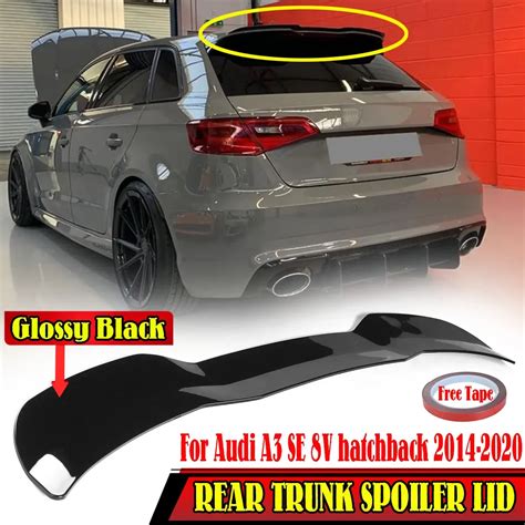 Spoiler Traseiro De Fibra De Carbono Preto Spoiler De Tronco Bota Kit