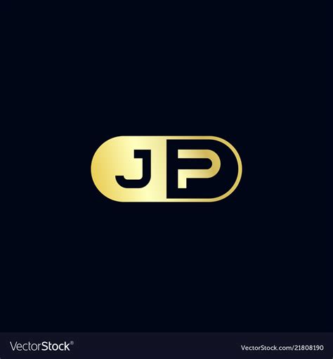 Initial Letter Jp Logo Template Design Royalty Free Vector