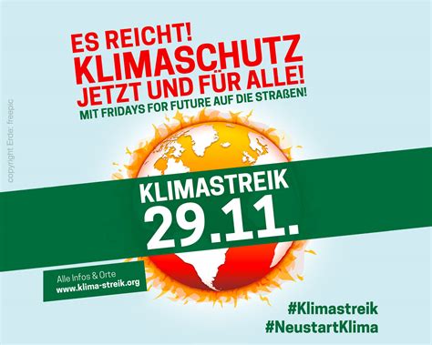 Weltweiter Klimastreik Am November Es Reicht Klimaschutz Jetzt