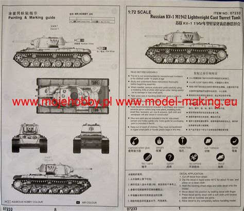 Russia KV 1 M1942 Lightweight Cast TANK Trumpeter 07233