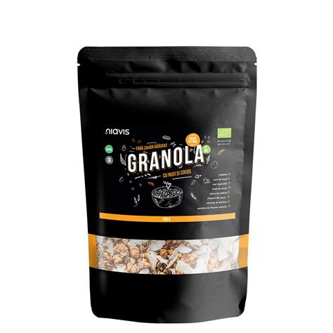 Granola Eco Cu Nuci Si Cocos 200 G Niavis Farmacia Tei Online