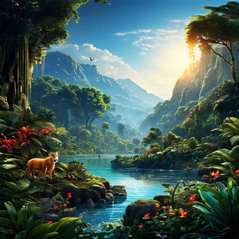 Beautiful jungle with animals by Kiran Munir - Playground