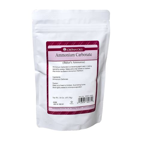 Baker's Ammonia (Ammonium Carbonate) - Specialty Ingredients - 16 oz ...