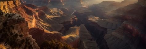 Un gran cañón que muestra el paso del tiempo banner horizontal generado