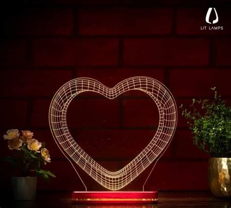 Heart Ring 3d Illusion Lamp At ₹ 1998 Piece Love 3d Illusion Lamp In Raigad Id 2848972541091