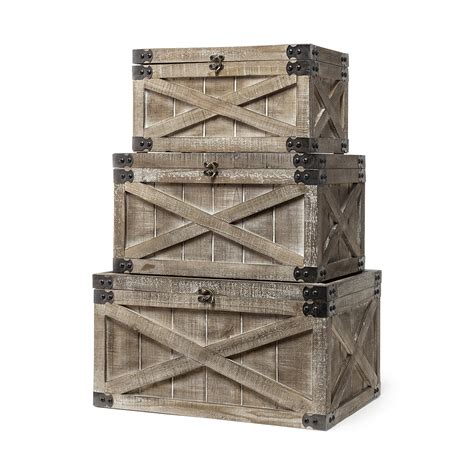 Laurel Foundry Modern Farmhouse Cormac 3 Piece Solid Wood Box Set Wayfair