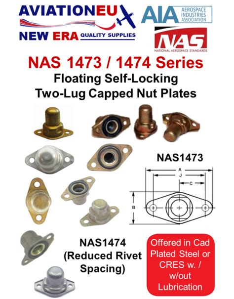 AVIATIONEU NEW ERA NAS1473 NAS1474 Series Floating Self Locking Two Lug