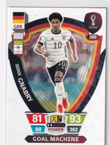 Panini Qatar World Cup Karte 2022 Goal Machine Nr 386 Serge Gnabry