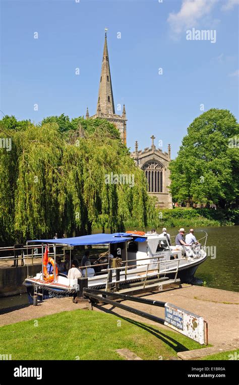 Pleasure Boat Passing Through Colin P Witter Lock With The Holy Trinity