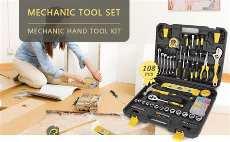 Songway Small Household Mechanic Tool Set 108 Piece Tool Box Set