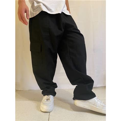 Calça Cargo Skate Streetwear Retro 6 Bolsos Boca Larga Unissex Shopee