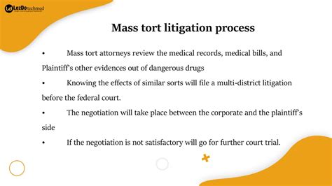 Ppt Know How A Mass Tort Litigation Proceeds Powerpoint Presentation