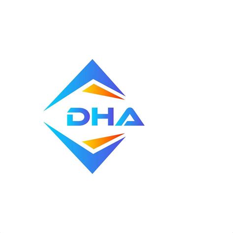 DHA abstract technology logo design on white background. DHA creative initials letter logo ...