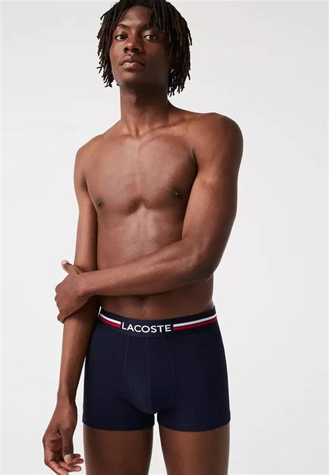 Buy Lacoste Pack Of 3 Iconic Boxer Briefs With Three Tone Waistband