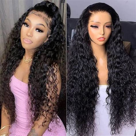 Amazon X Water Wave Hd Lace Front Wigs Human Hair Pre Plucked