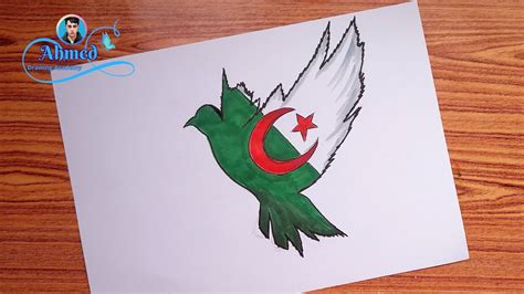 رسم علم الجزائر رسم اول نوفمبر Youtube