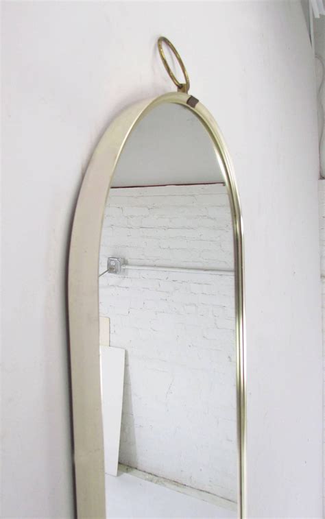 Italian Modernist Full Length Oval Wall Mirror Circa 1960s At 1stDibs