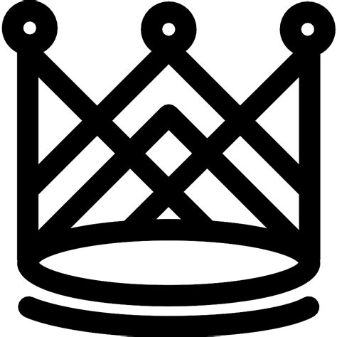 Royal Crown Made Of Lines And Circle Outlines Vector Svg Icon Svg Repo