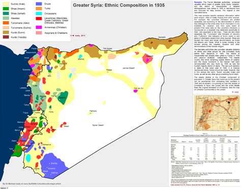 Map : Greater Syria Ethnic Map Remade with French Based Map of 1935 ...