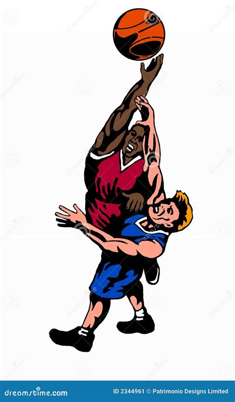 Basketball Jump Ball Colour Stock Illustration Illustration Of Game