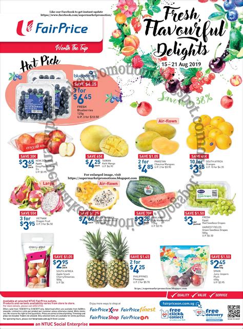 NTUC FairPrice Fresh Fruits Promotion 15 21 August 2019 Supermarket